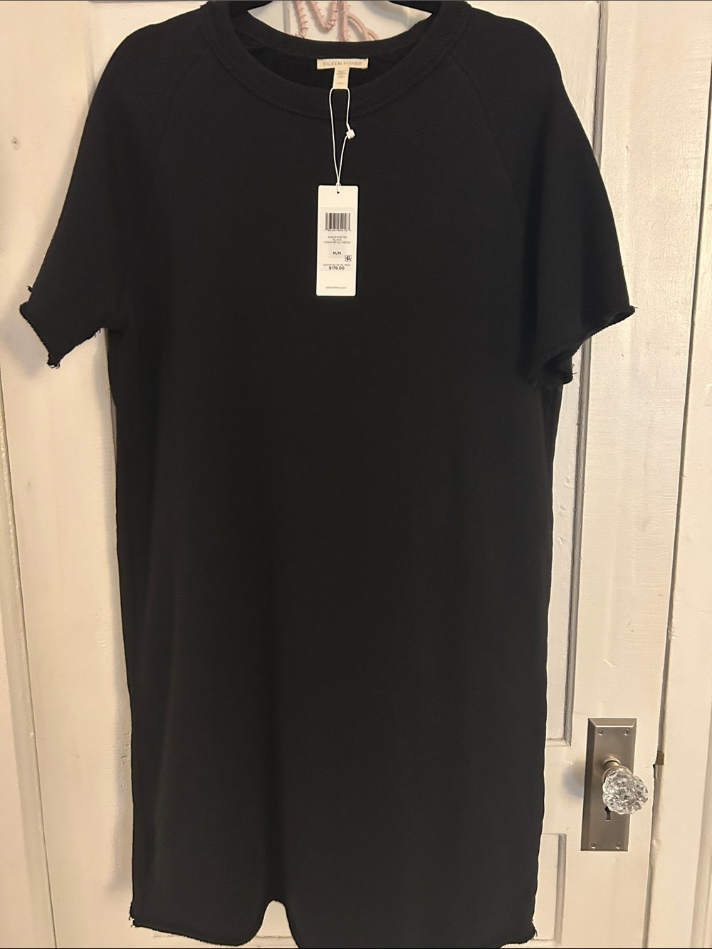 Eileen Fisher Black Crewneck K/L Dress (new with tags)